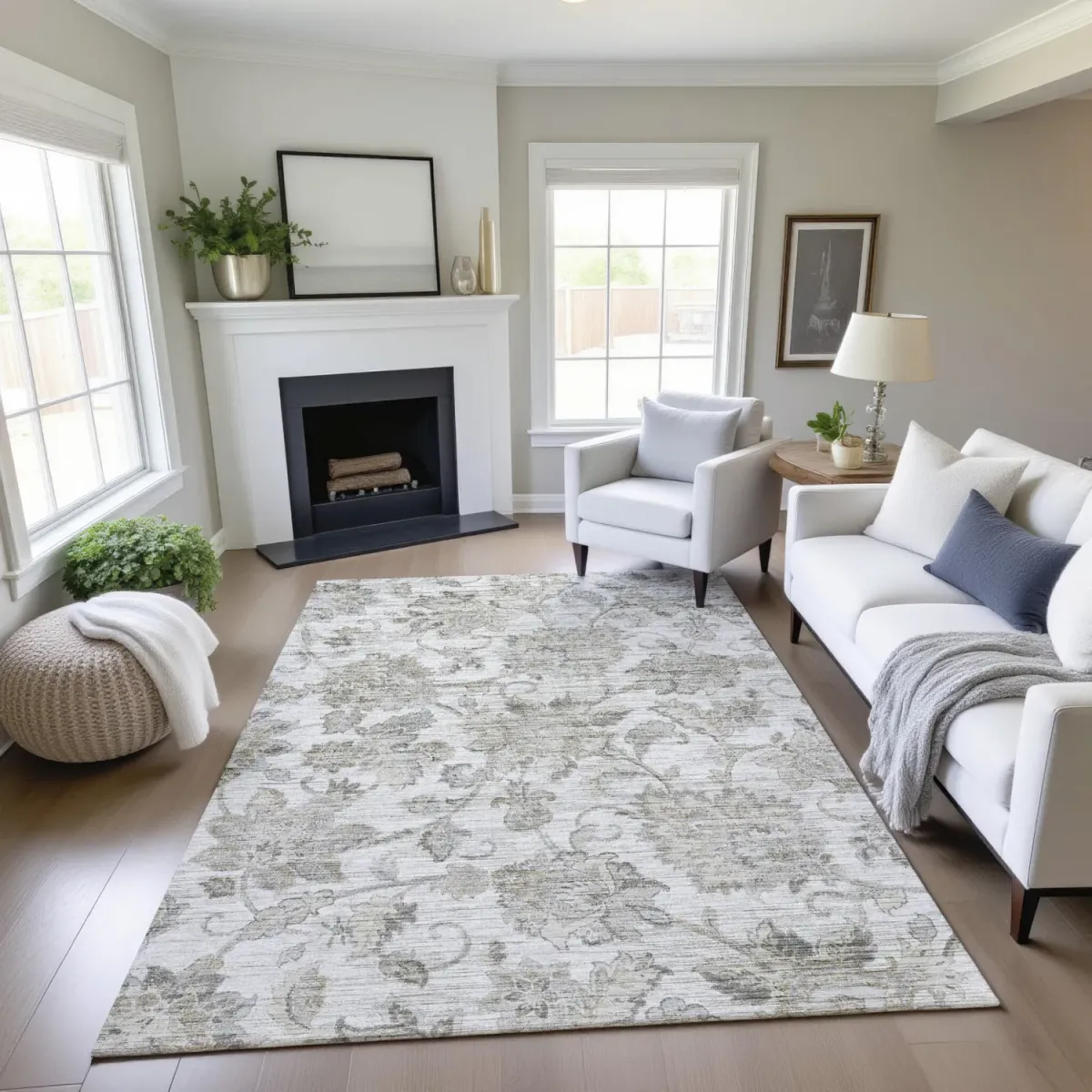 Silk Road Linen Washable Area Rug - 5 0  X 7 6 