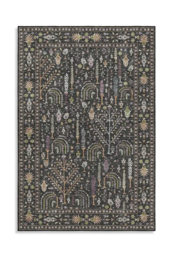 Hatay Black Washable Area Rug - 5 0  X 7 6 
