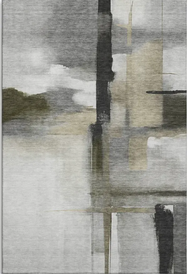 Ravenna Gray Washable Area Rug - 5 0  X 7 6 