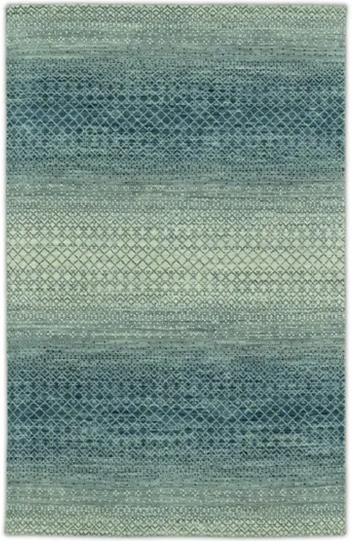 Rainbow Hand Knotted Area Rug - 5 6  X 8 6  
