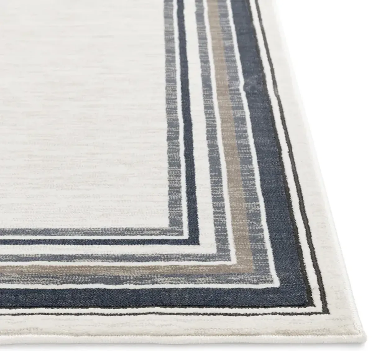 Clearwater Borders Oyster Nightfall Area Rug - 5 3  X 7 7 