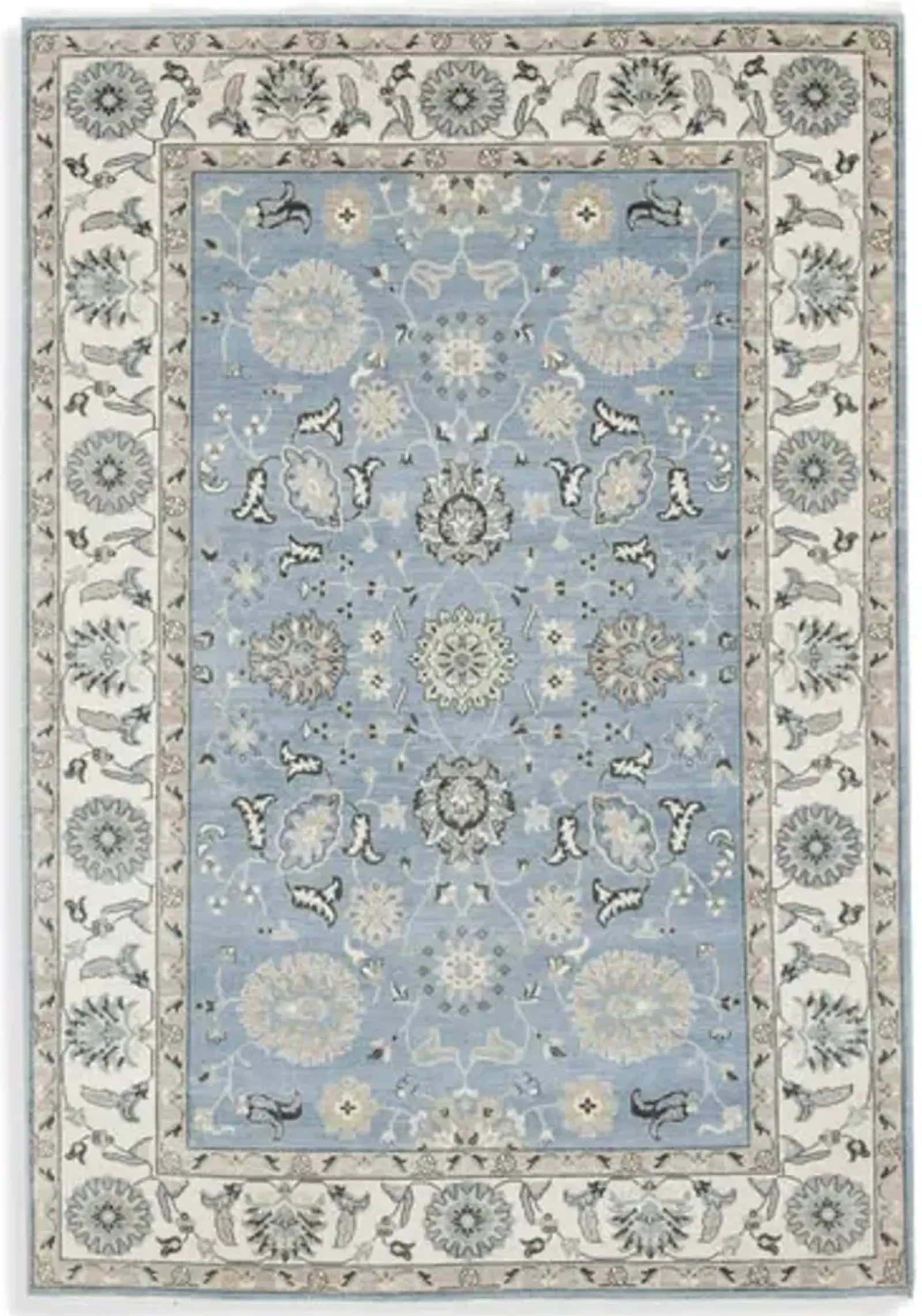 Hand Knotted Area Rug - 6 1  X 8 10 