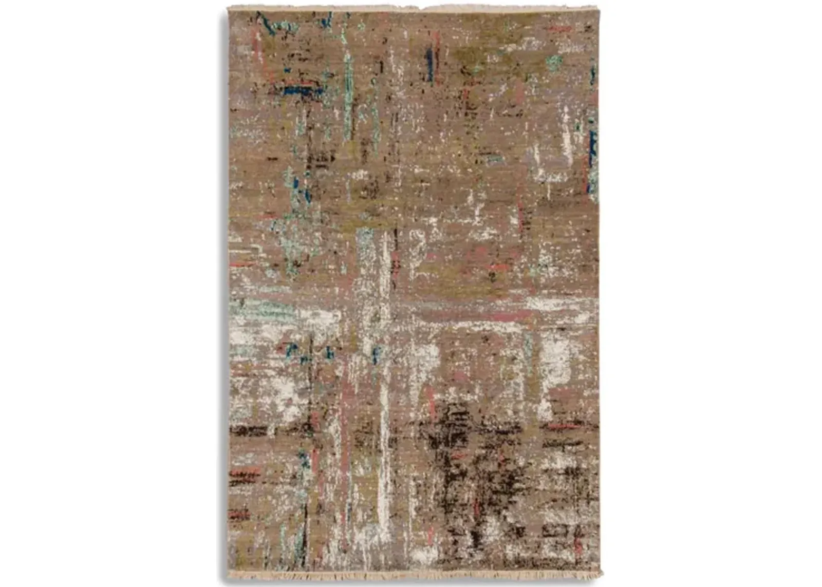 Hand Knotted Area Rug - 6 0  X 9 1 