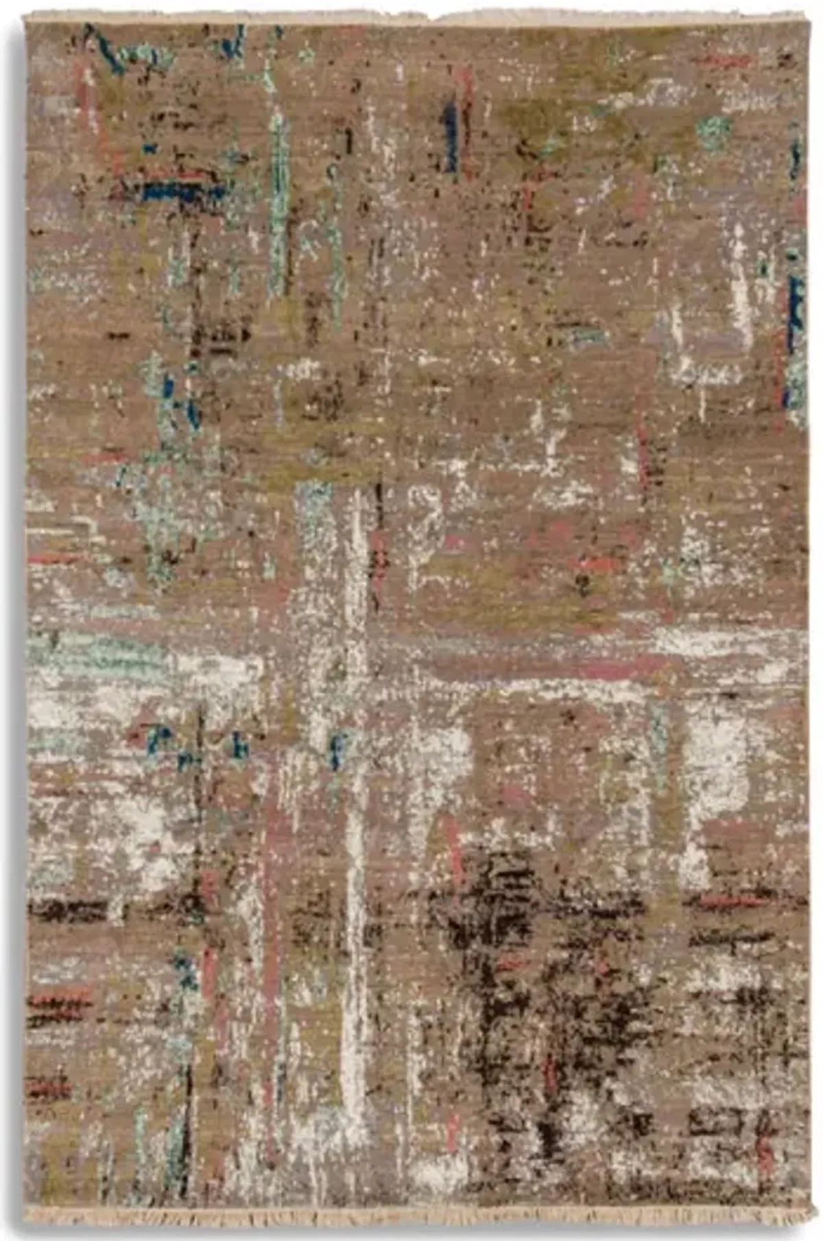 Hand Knotted Area Rug - 6 0  X 9 1 