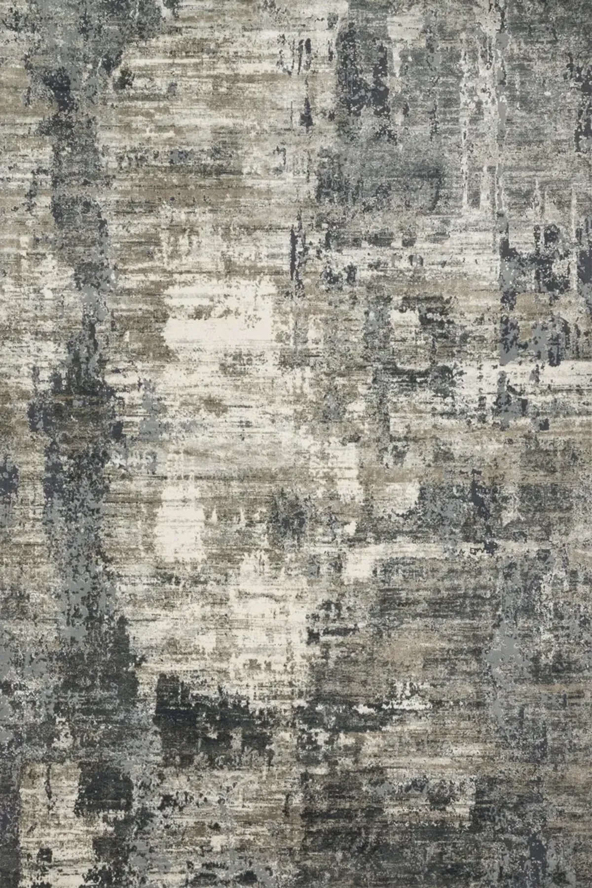 Cascade Ivory Charcoal Area Rug - 6 7  X 9 2 