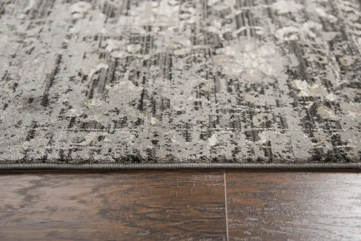 Panache Grey Border Area Rug - 6 7  X 9 6 