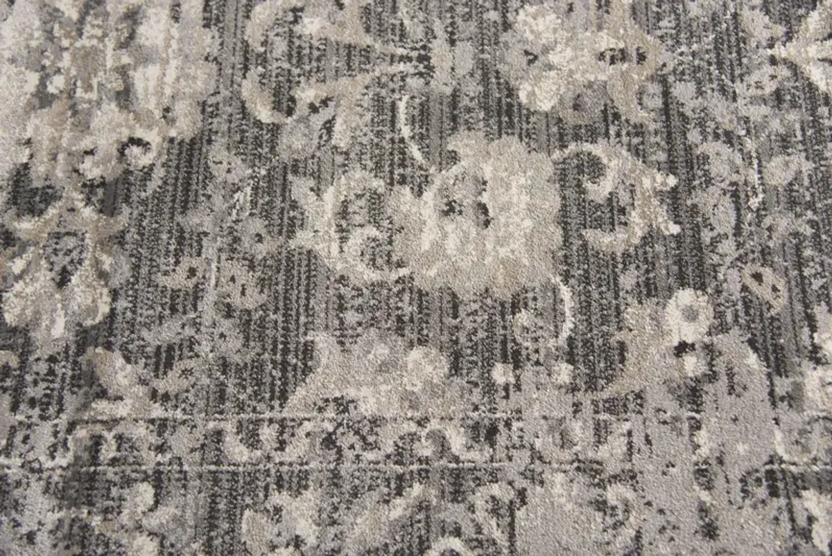 Panache Grey Border Area Rug - 6 7  X 9 6 