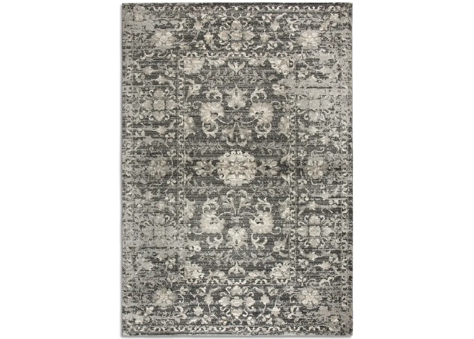 Panache Grey Border Area Rug - 6 7  X 9 6 