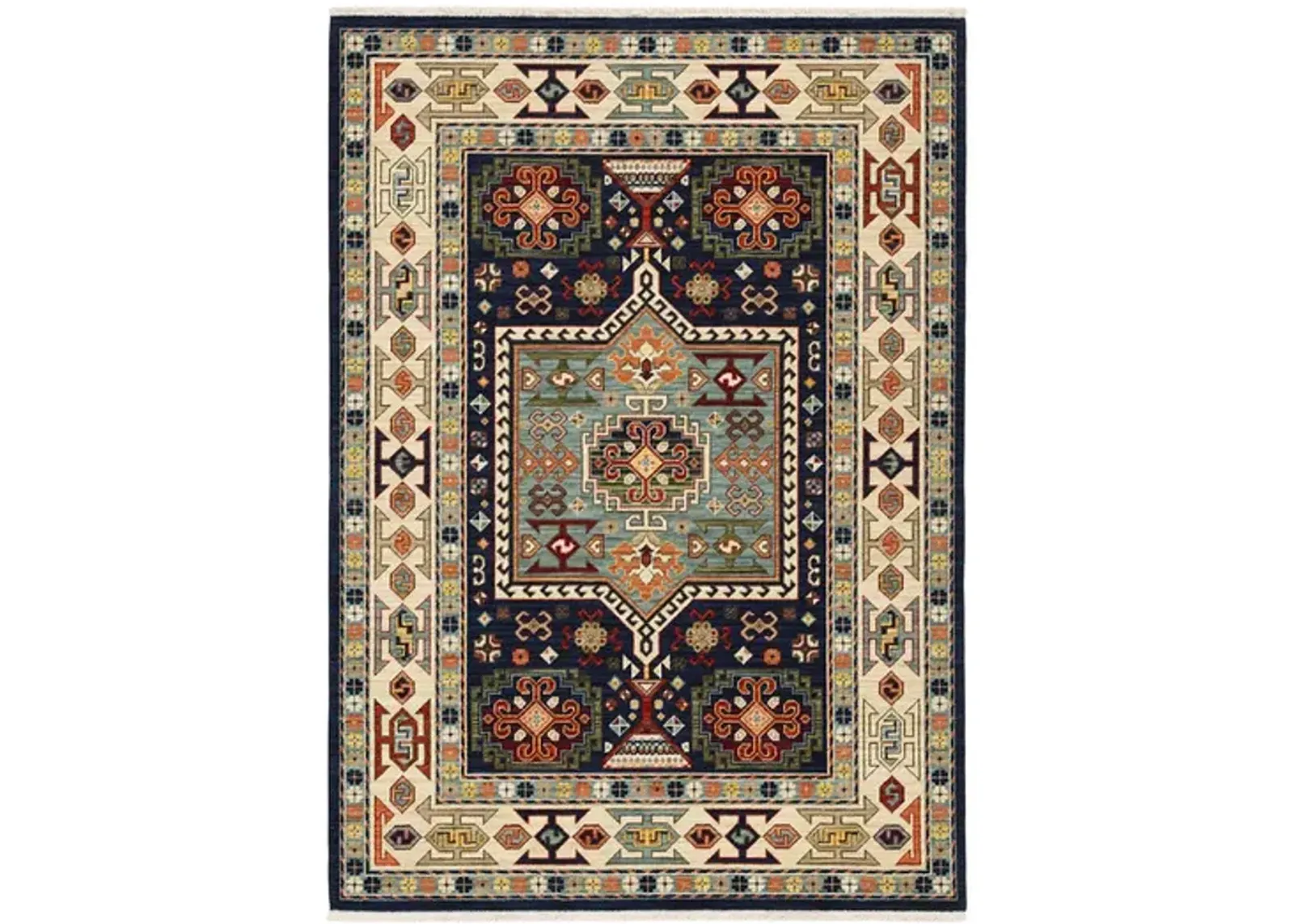 Lilihan Bone Area Rug - 6 7  X 9 6 