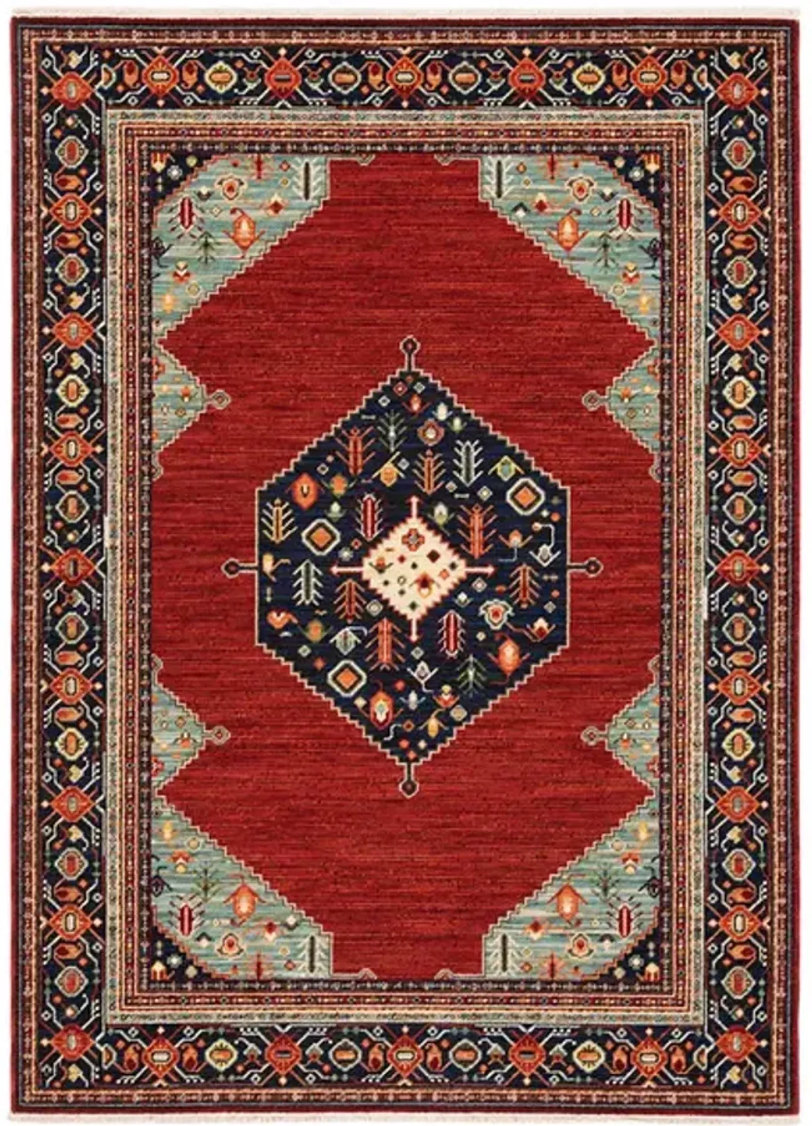 Lilihan Ruby Area Rug - 6 7  X 9 6 