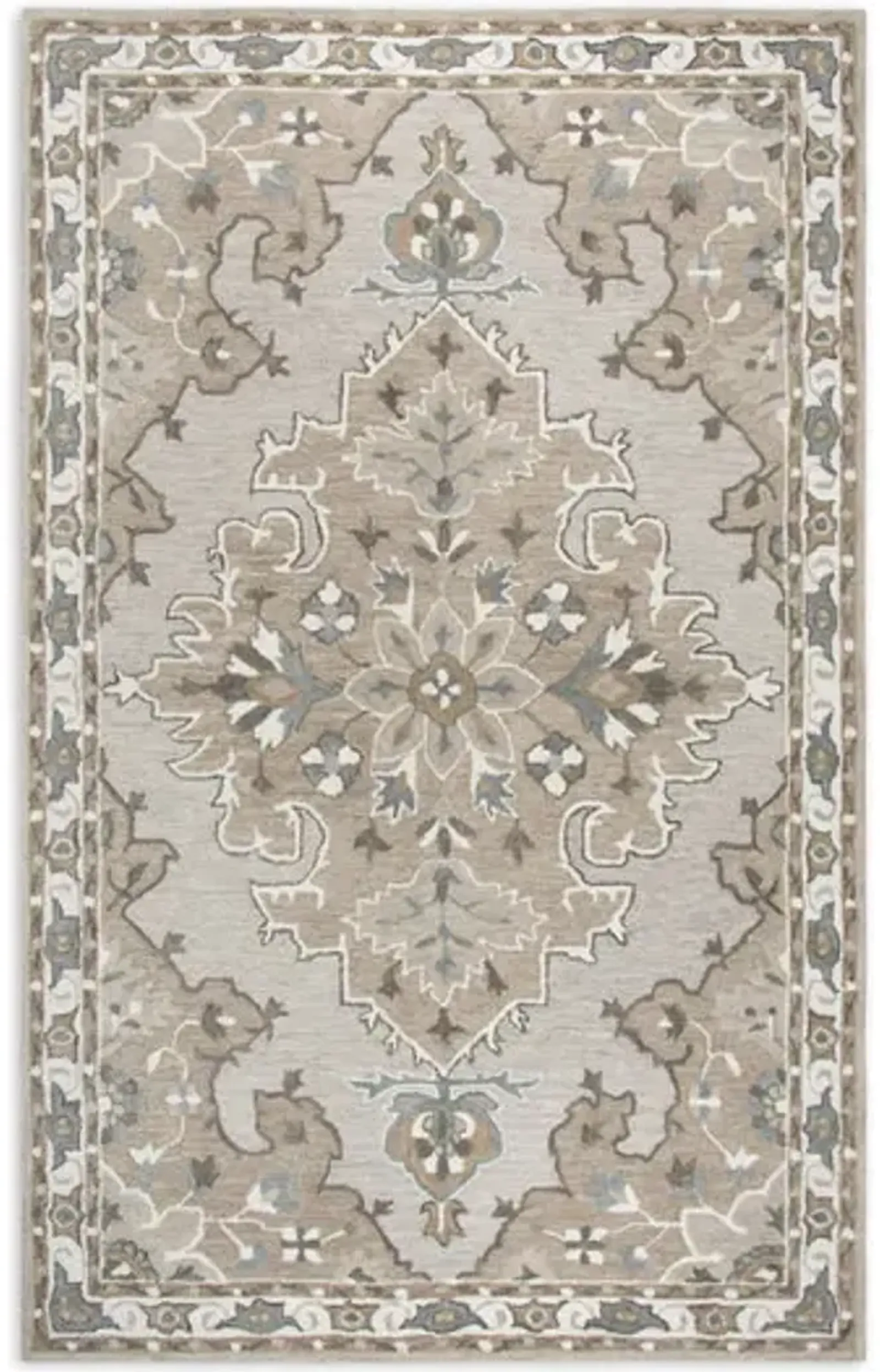 Montane Light Grey Medallion Area Rug - 6 0  X 9 0 