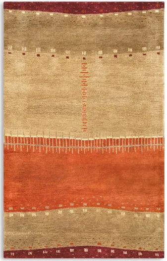 Montane Red Stripes Area Rug - 6 0  X 9 0 
