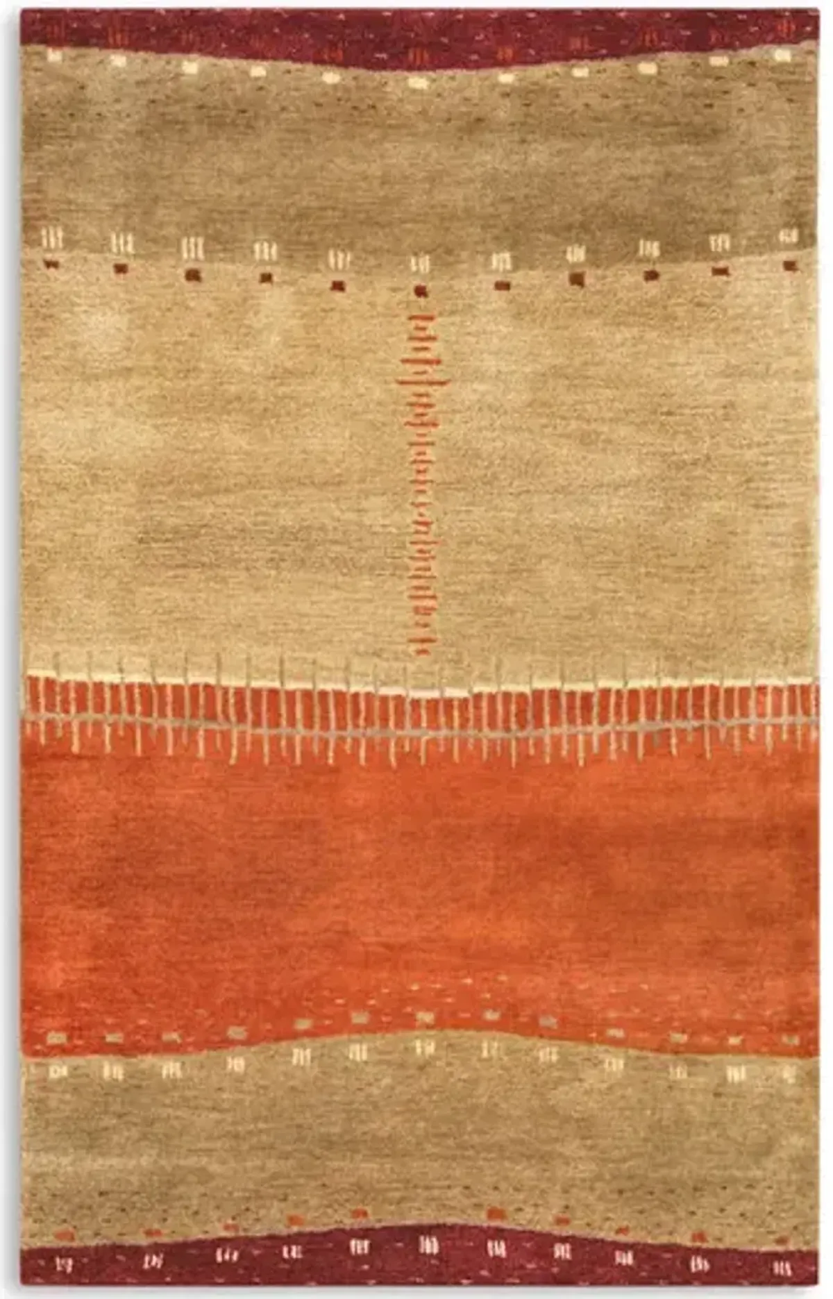 Montane Red Stripes Area Rug - 6 0  X 9 0