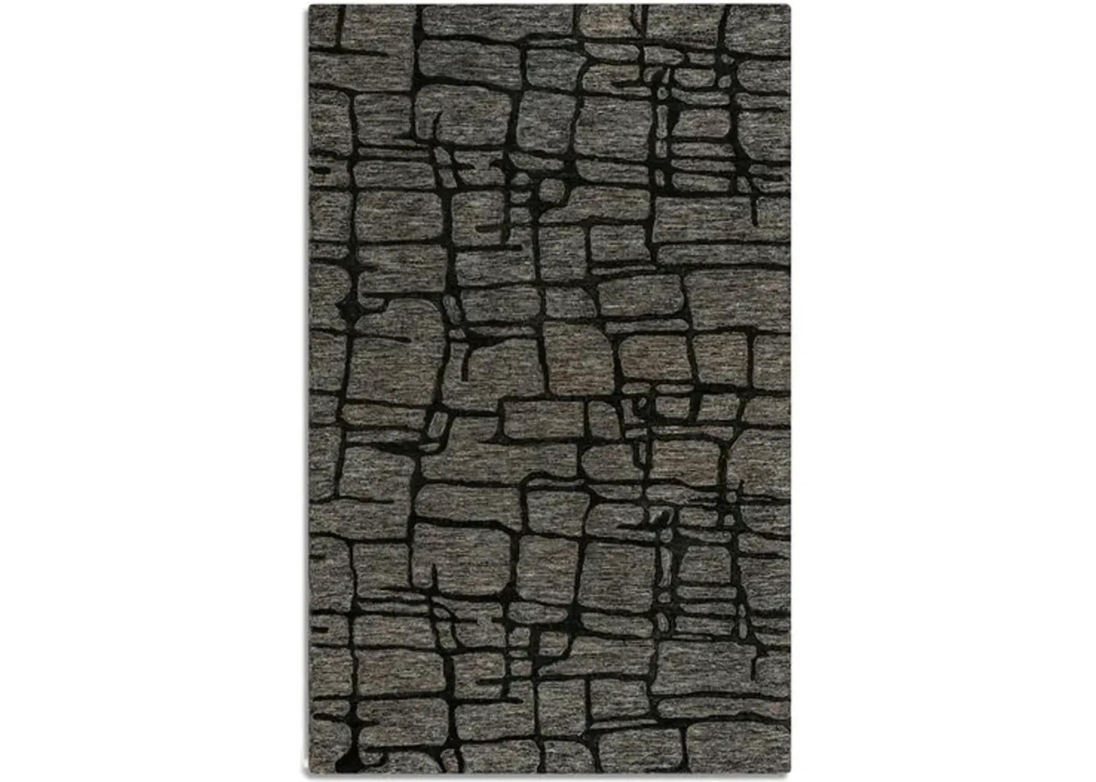 Montane Black Crackle Area Rug - 6 0  X 9 0 