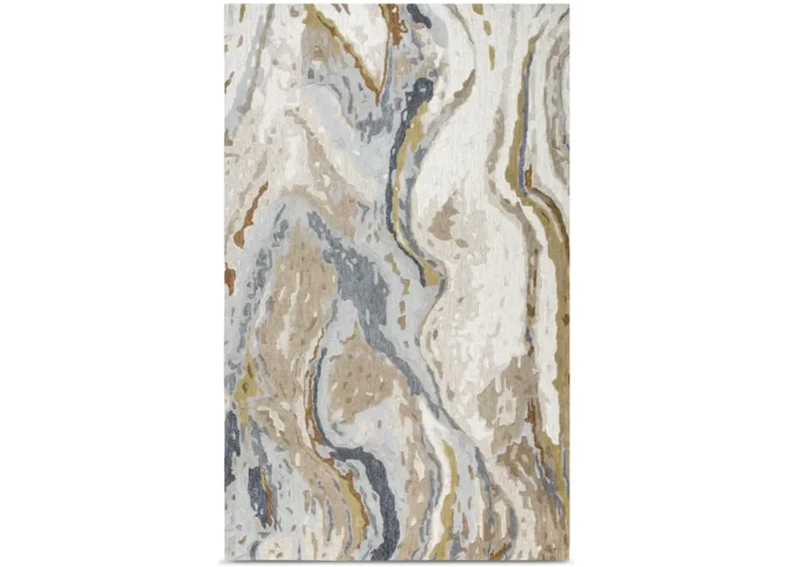 Montane Grey Marble Area Rug - 6 0  X 9 0 