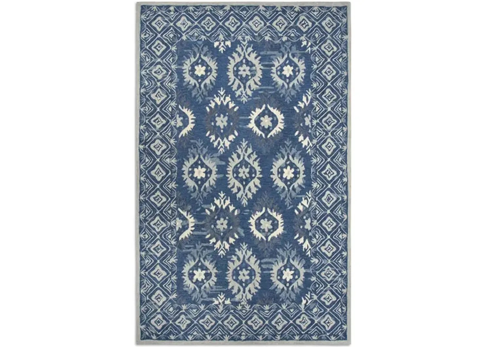 Montane Blue Batik Area Rug - 6 0  X 9 0 