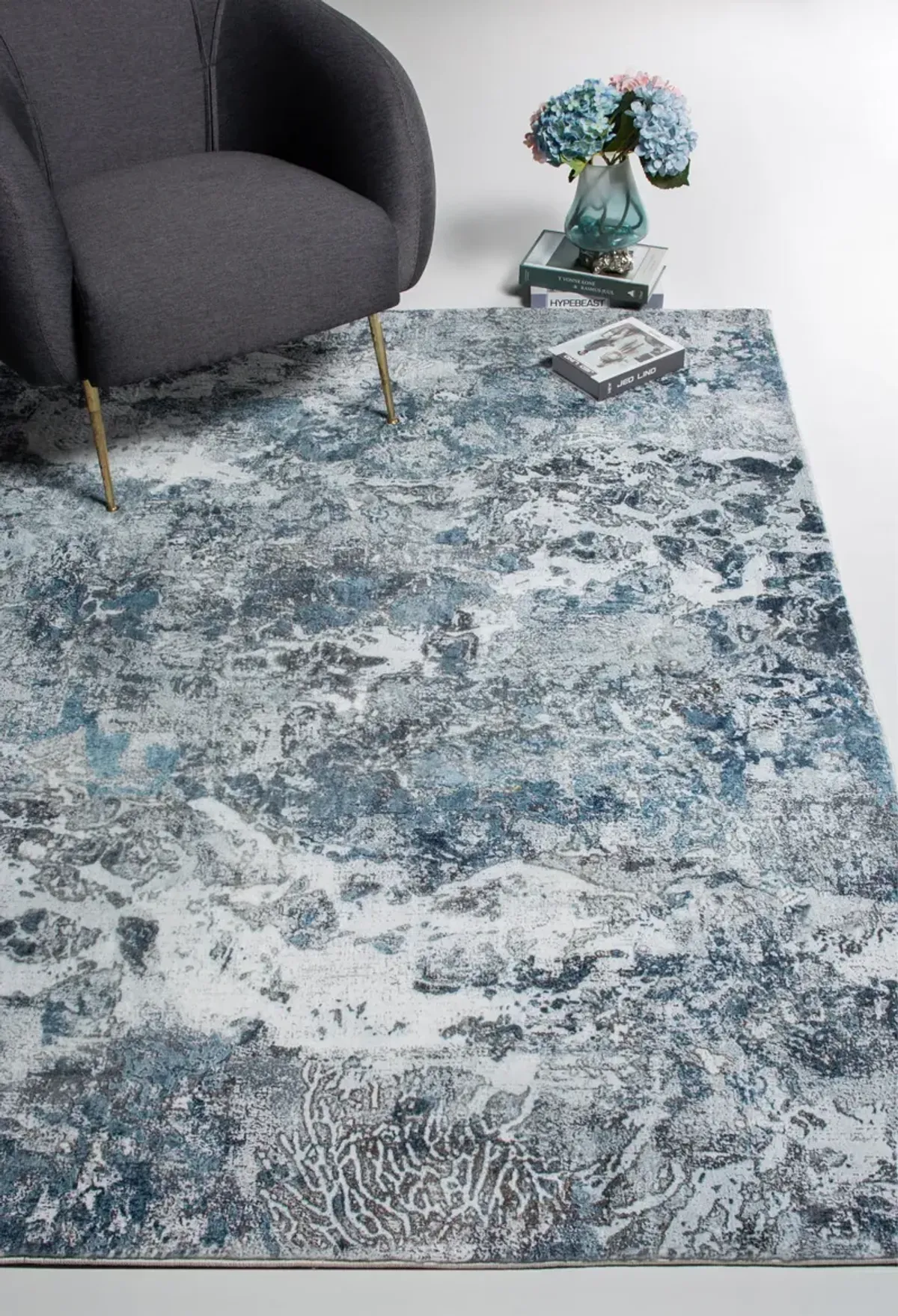 Roxy Grey Blue Galaxy Area Rug - 6 0  X 9 0 