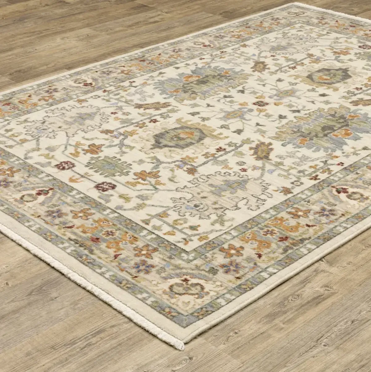 Lucca Ivory Multi 6 7  x 9 6  Area Rug