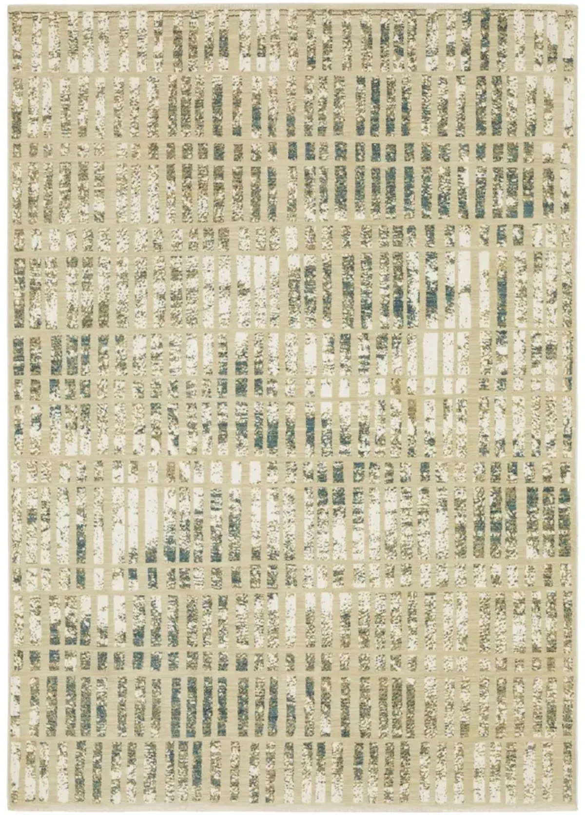 Reed Ivory Blue 6 7  X 9 6  Area Rug