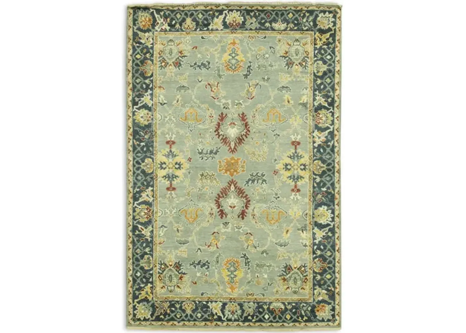 Hand Knotted Area Rug - 6 0  X 9 0 