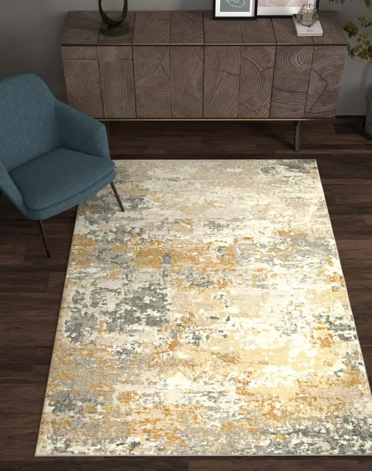 Roxy Gold Landscape Area Rug - 6 0  X 9 0 