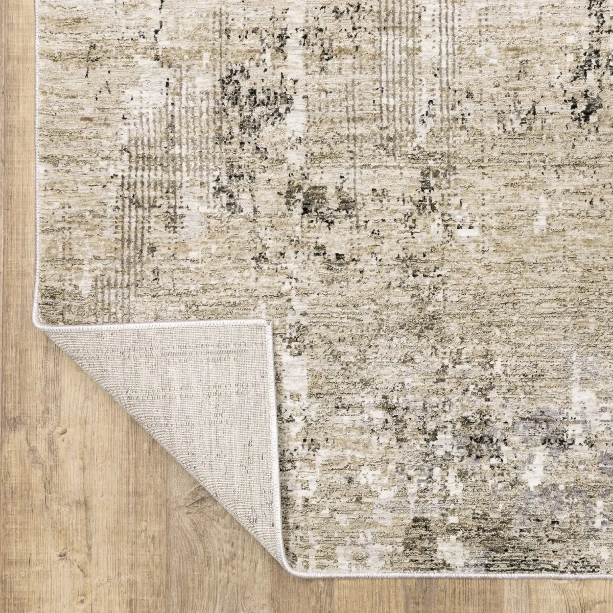 Nebulous Beige Gray Area Rug - 6 7  X 9 6 