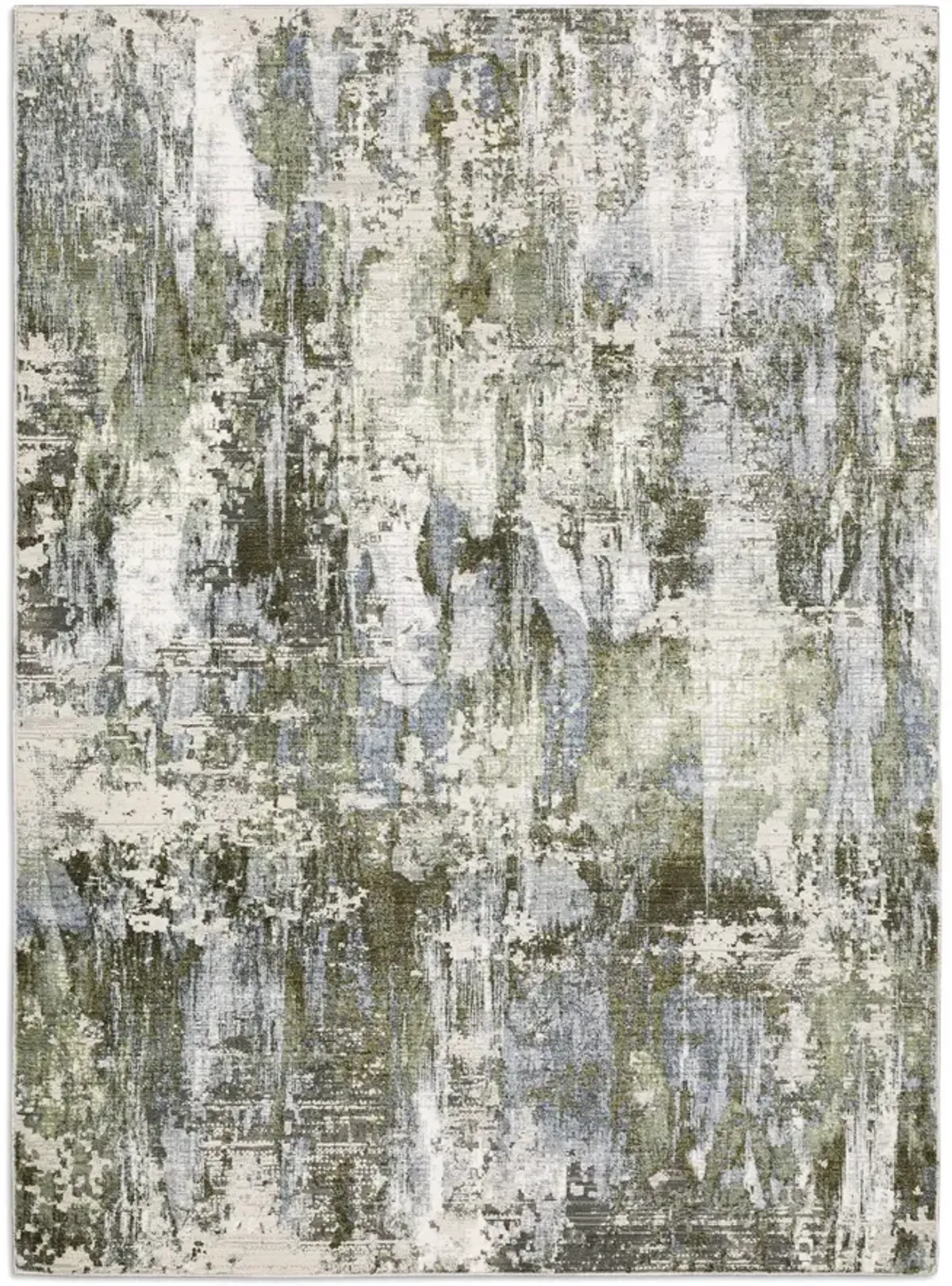Caravan Green Blue Area Rug - 6 7  X 9 6 