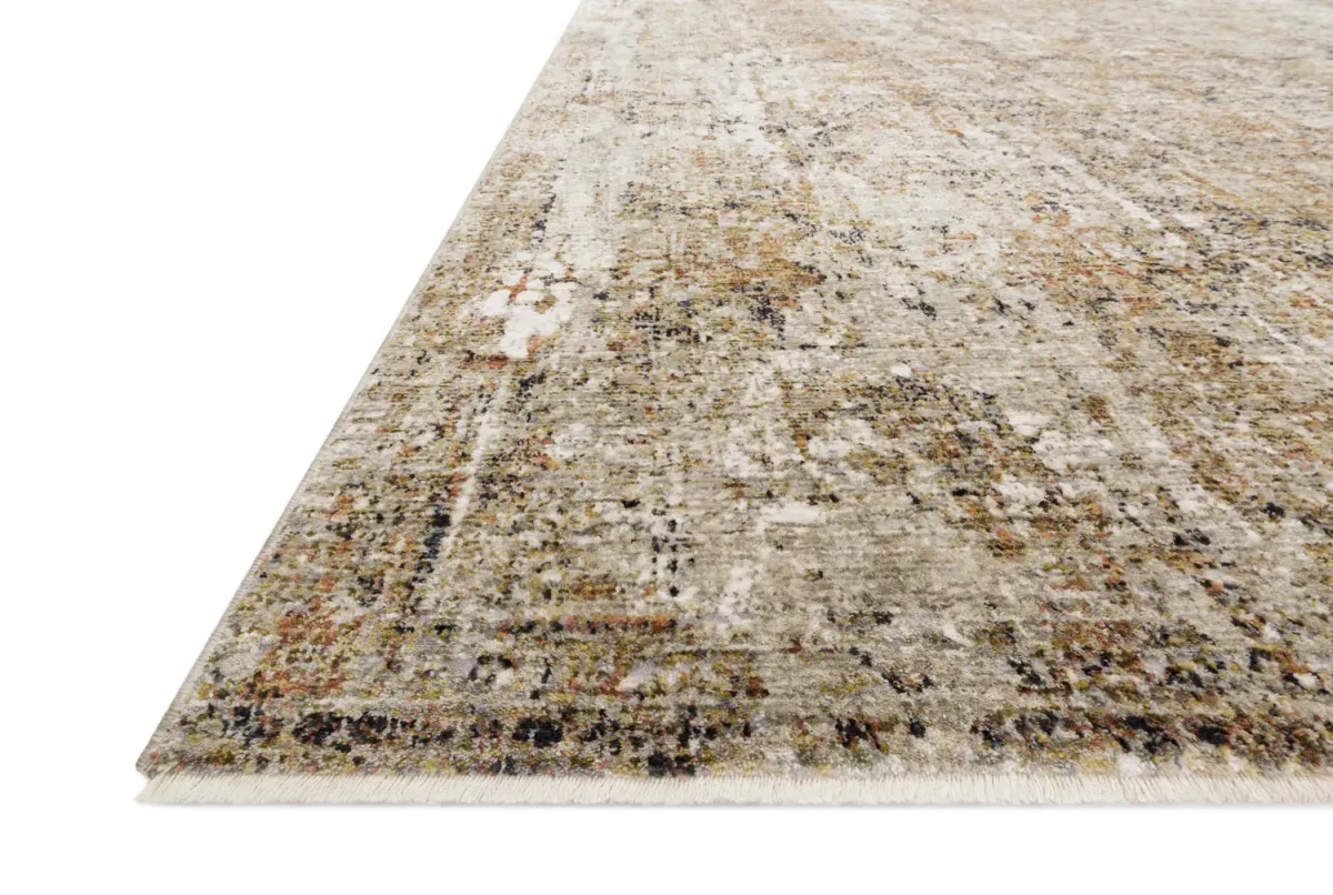 Theia Taupe Gold Area Rug - 6 7  X 9 6 