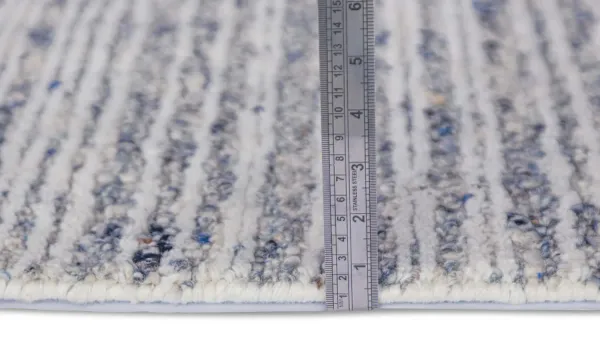 Hayden Ivory Blue Area Rug - 5 6  X 8 6 