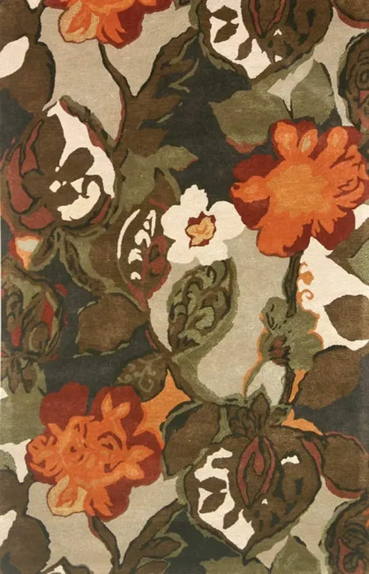 Petal Pusher Mahogany Area Rug - 5 0  x 8 0  Area Rug