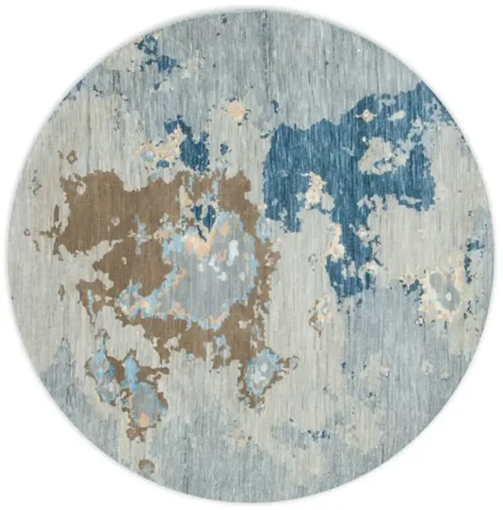 Hand Knotted Area Rug - 4 11  Round 