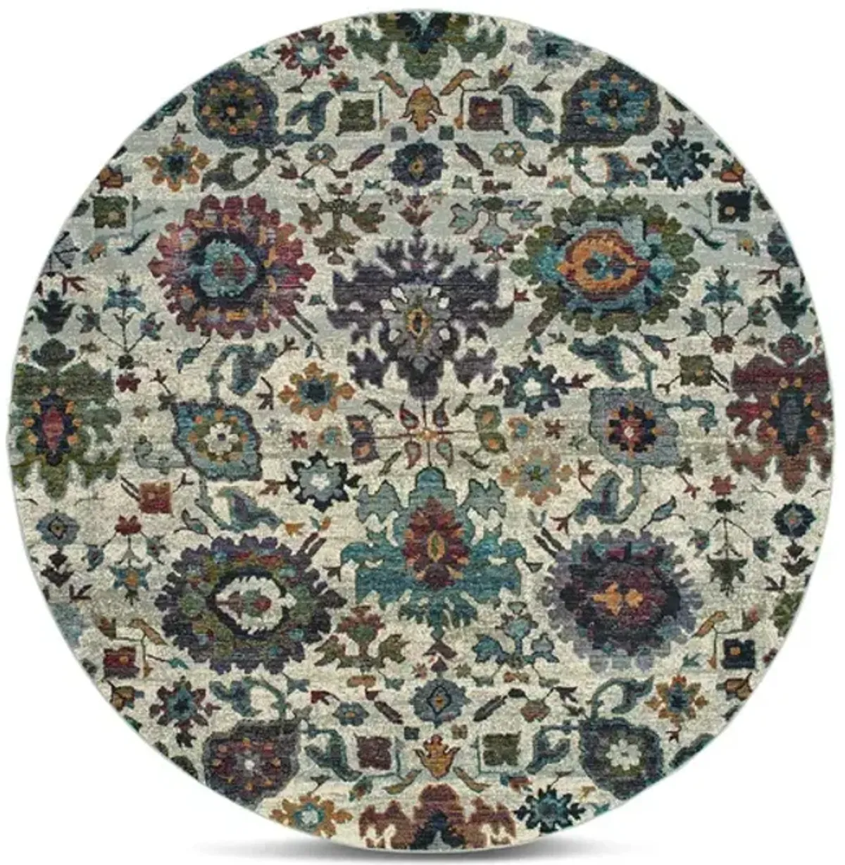 Andorra Cream Area Rug Round - 7 10  x 7 10 