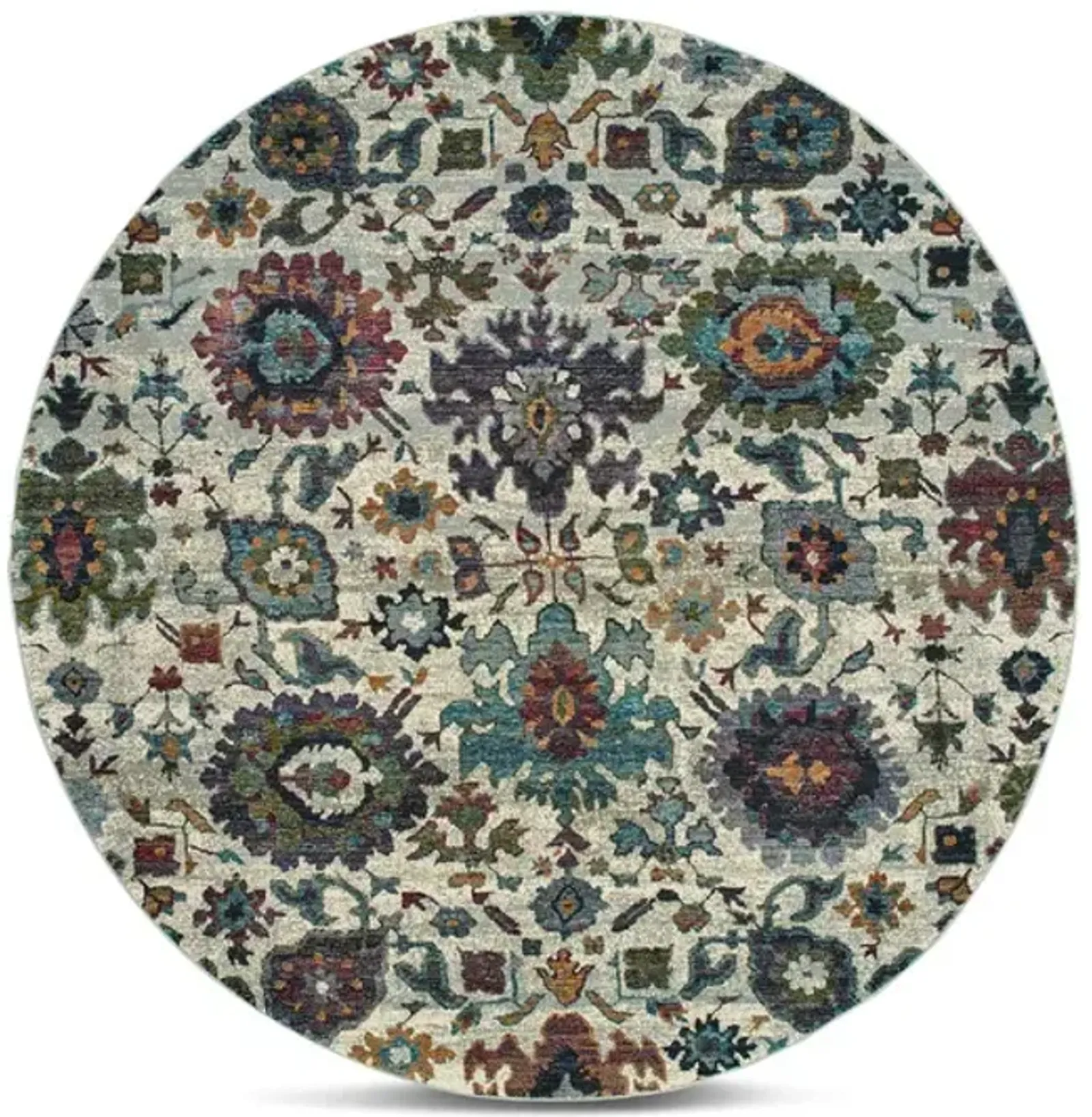 Andorra Cream Area Rug Round - 7 10  x 7 10 