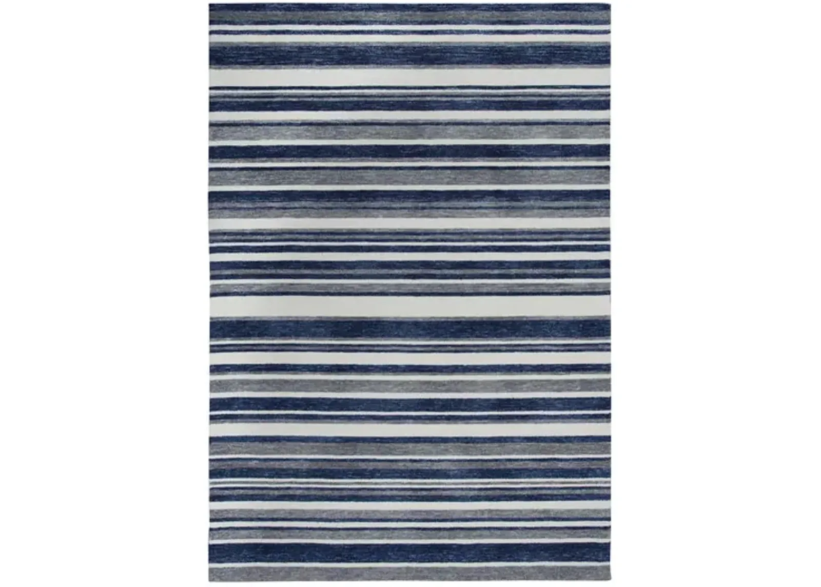 Villa Blue Grey Area Rug - 2 6  X 8 0 