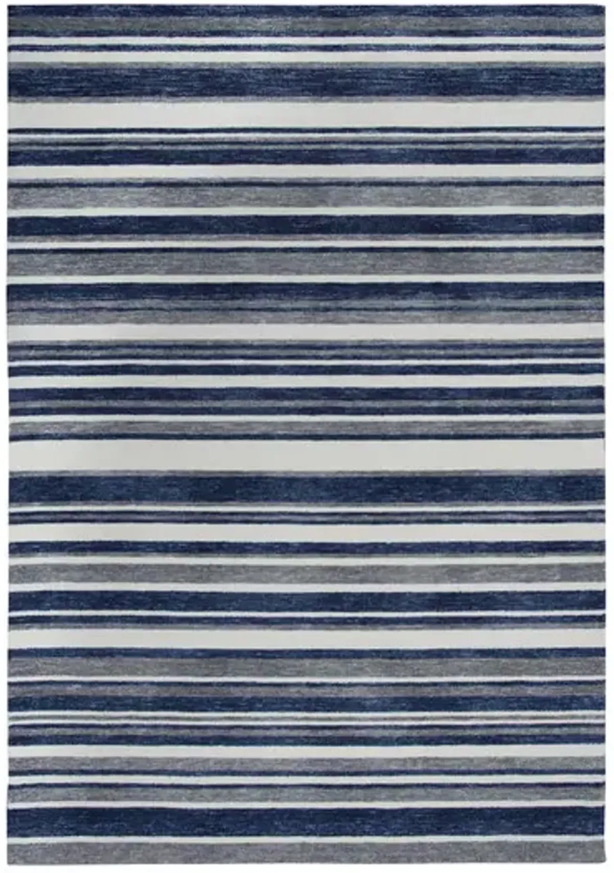 Villa Blue Grey Area Rug - 2 6  X 8 0