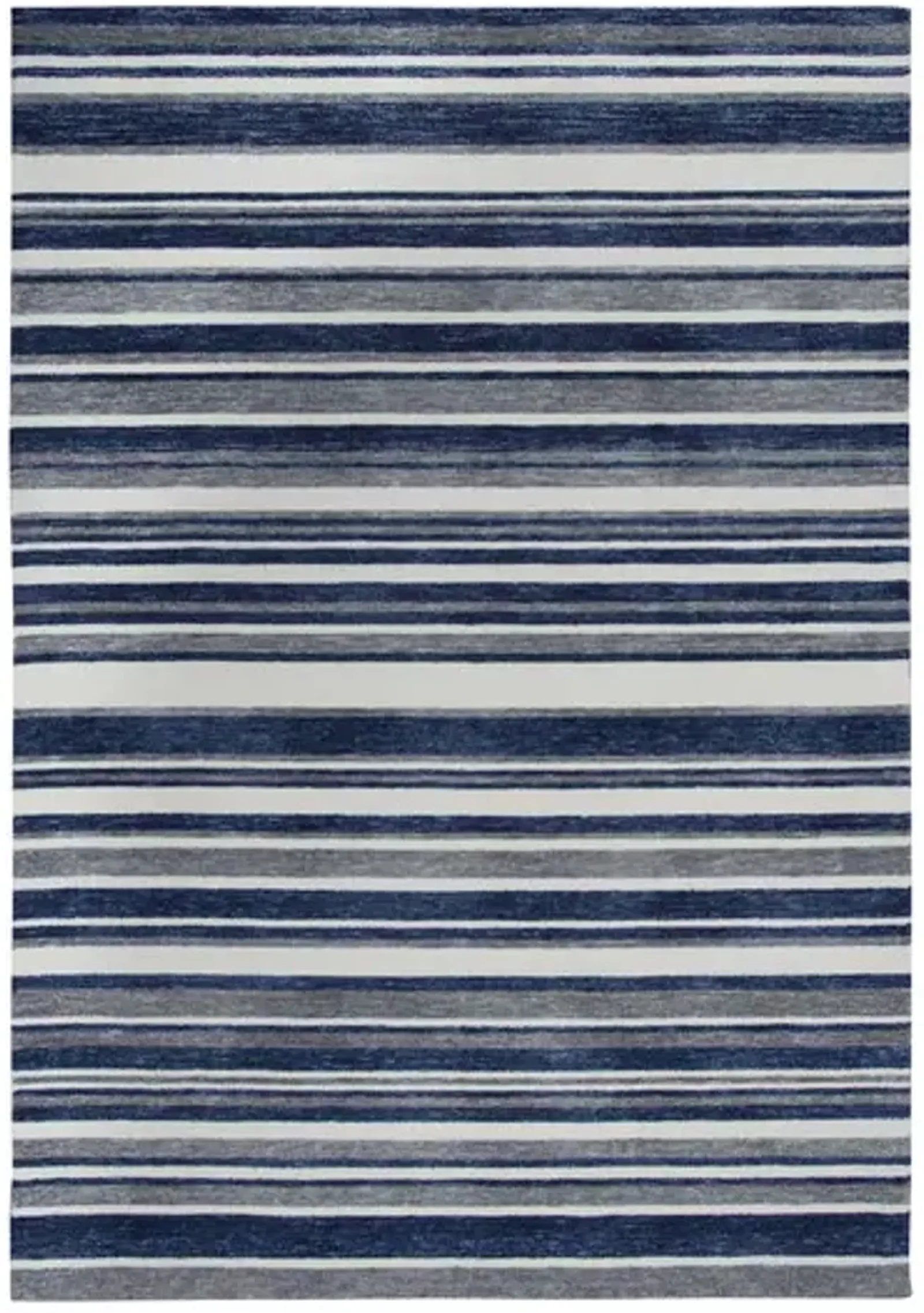 Villa Blue Grey Area Rug - 2 6  X 8 0 