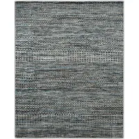 Kolkata Charcoal Mix Hand Knotted Area Rug - 8 0  Round