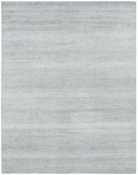 Indore Blue Silver Area Rug Round - 8 0  x 8 0 