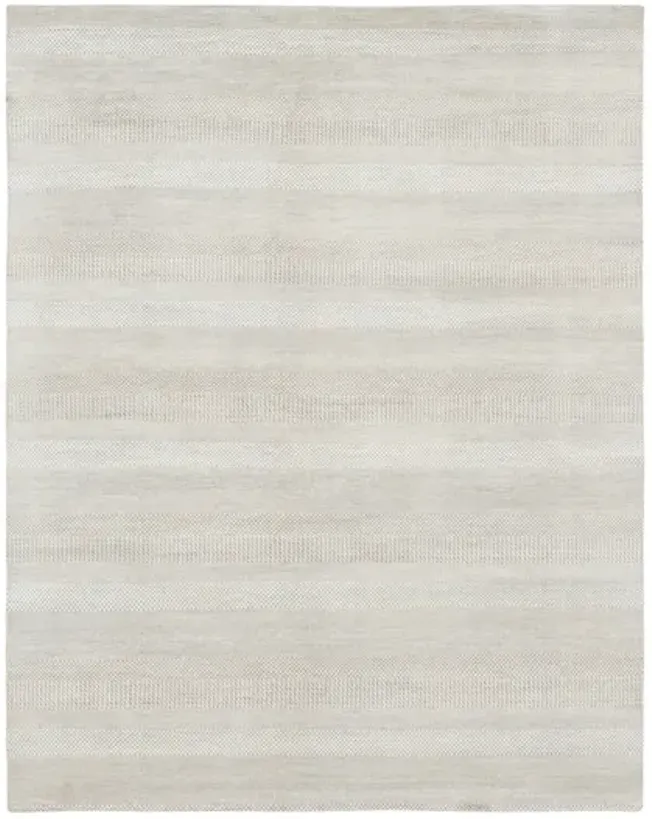 Indore Beige Light Blue Area Rug Round - 6 0  x 6 0 