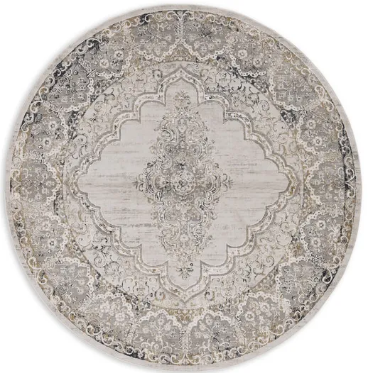 Generations Ivory Aiden 7 0  x 7 0  Round Area Rug