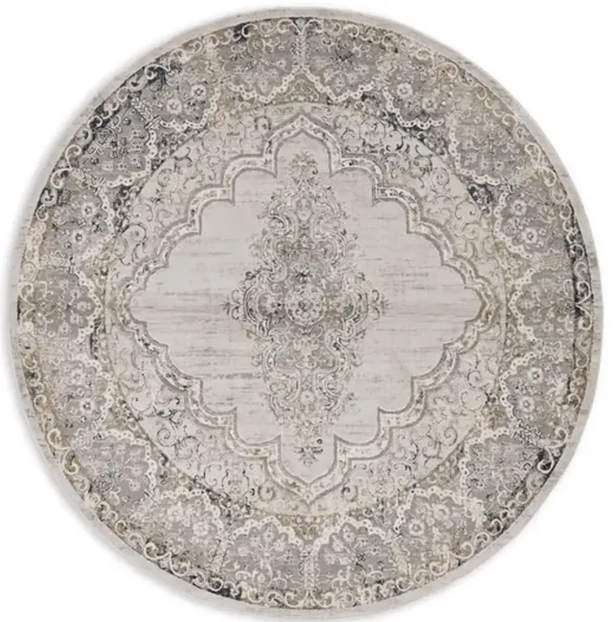 Generations Ivory Aiden 7 0  x 7 0  Round Area Rug