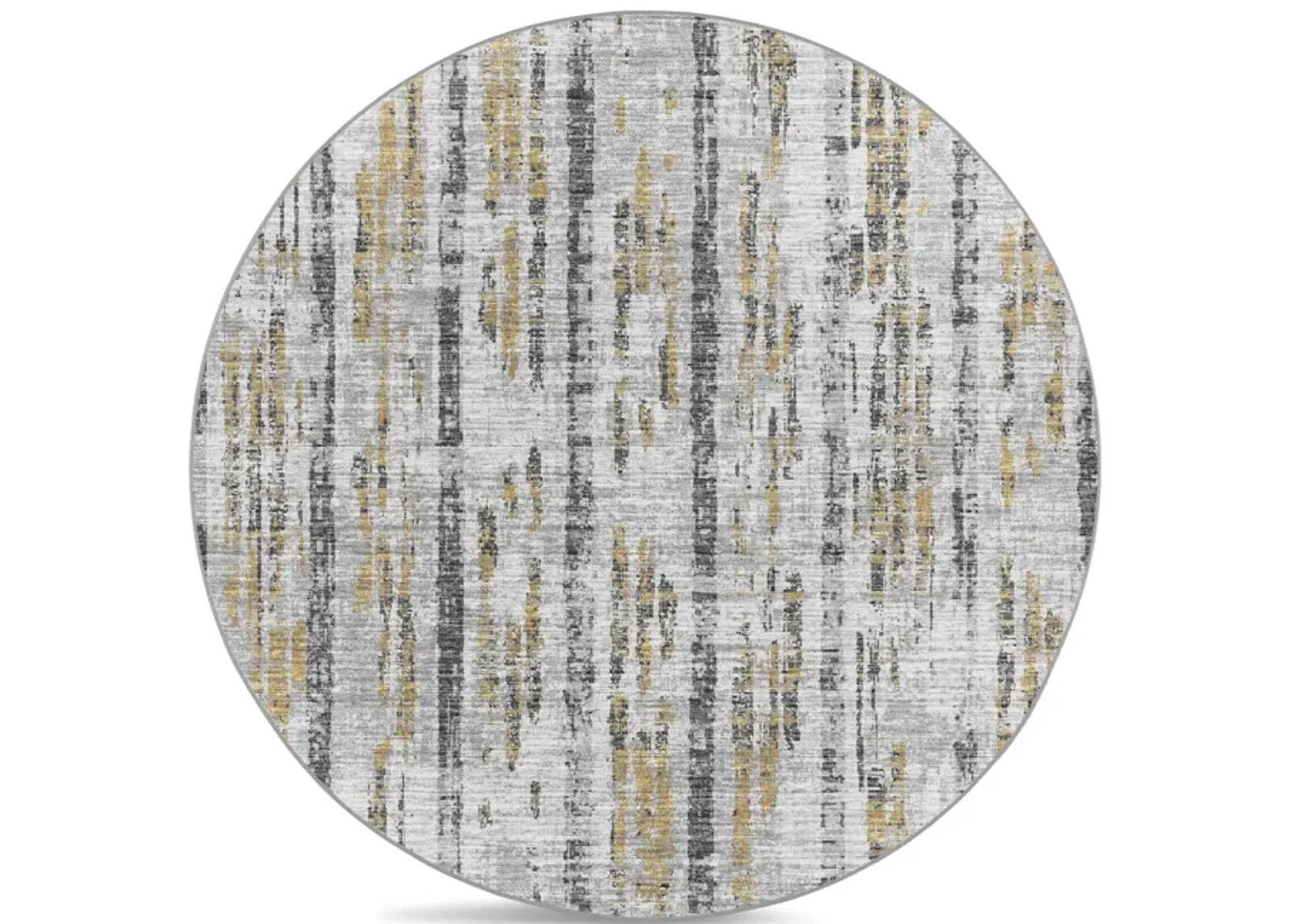 Urban Rug Winslow Grey Tin Area Rug Round - 8 0  x 8 0   