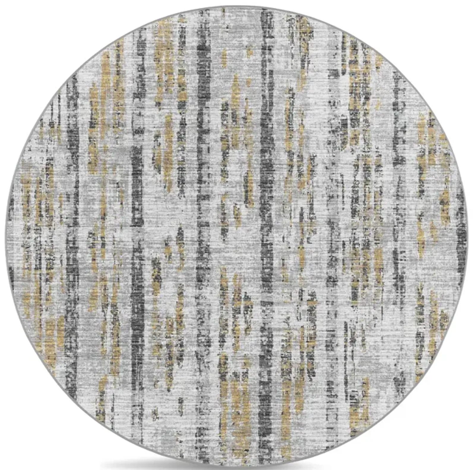 Urban Rug Winslow Grey Tin Area Rug Round - 8 0  x 8 0   