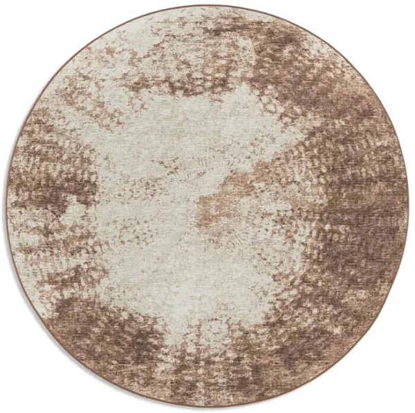 Urban Rug Winslow Chocolate Tin Area Rug Round - 6 0  x 6 0  