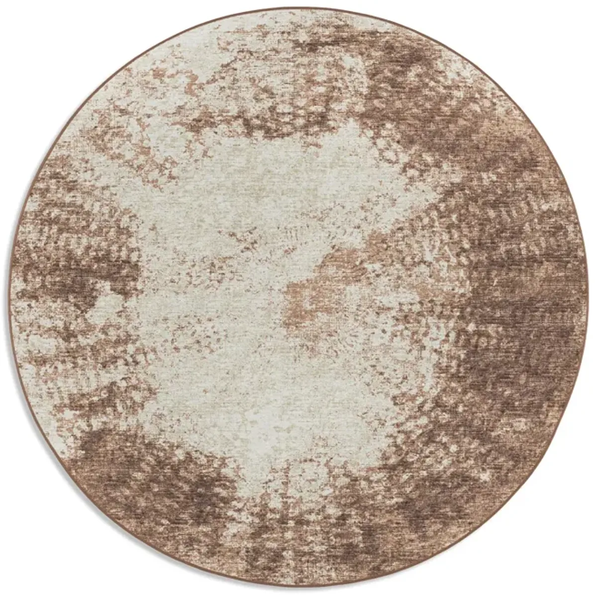 Urban Rug Winslow Chocolate Tin Area Rug Round - 8 0  x 8 0  