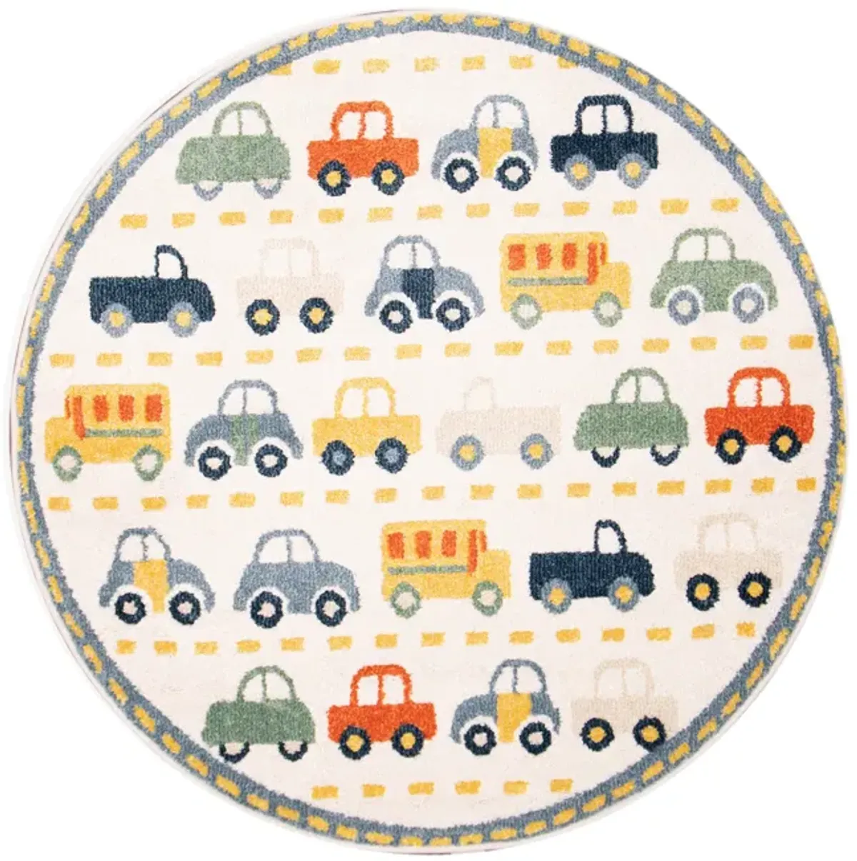 Traffic White Area Rug - 4 0  Round