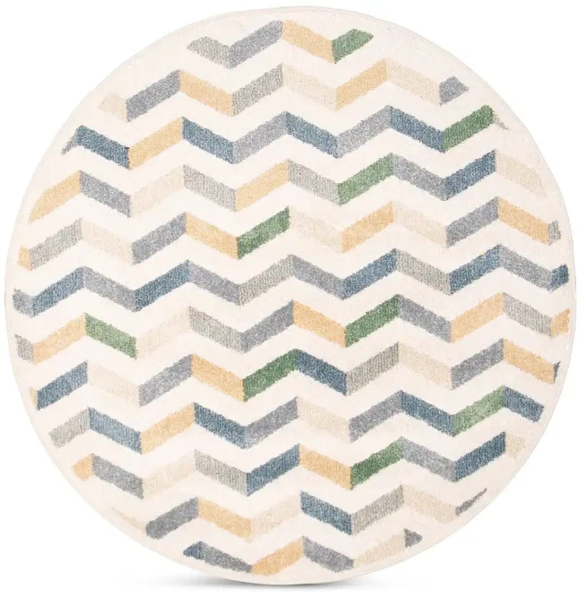 Benchmark White - 4 0  x 4 0  Round Area Rug