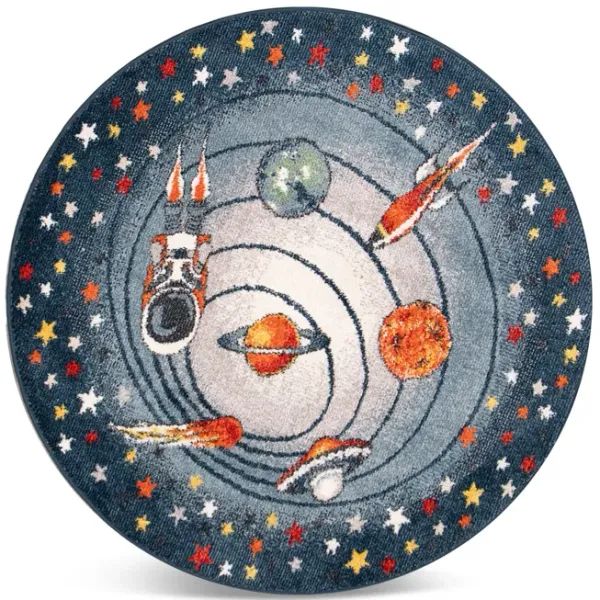 Galaxy Grey - 4 0  Round  Area Rug