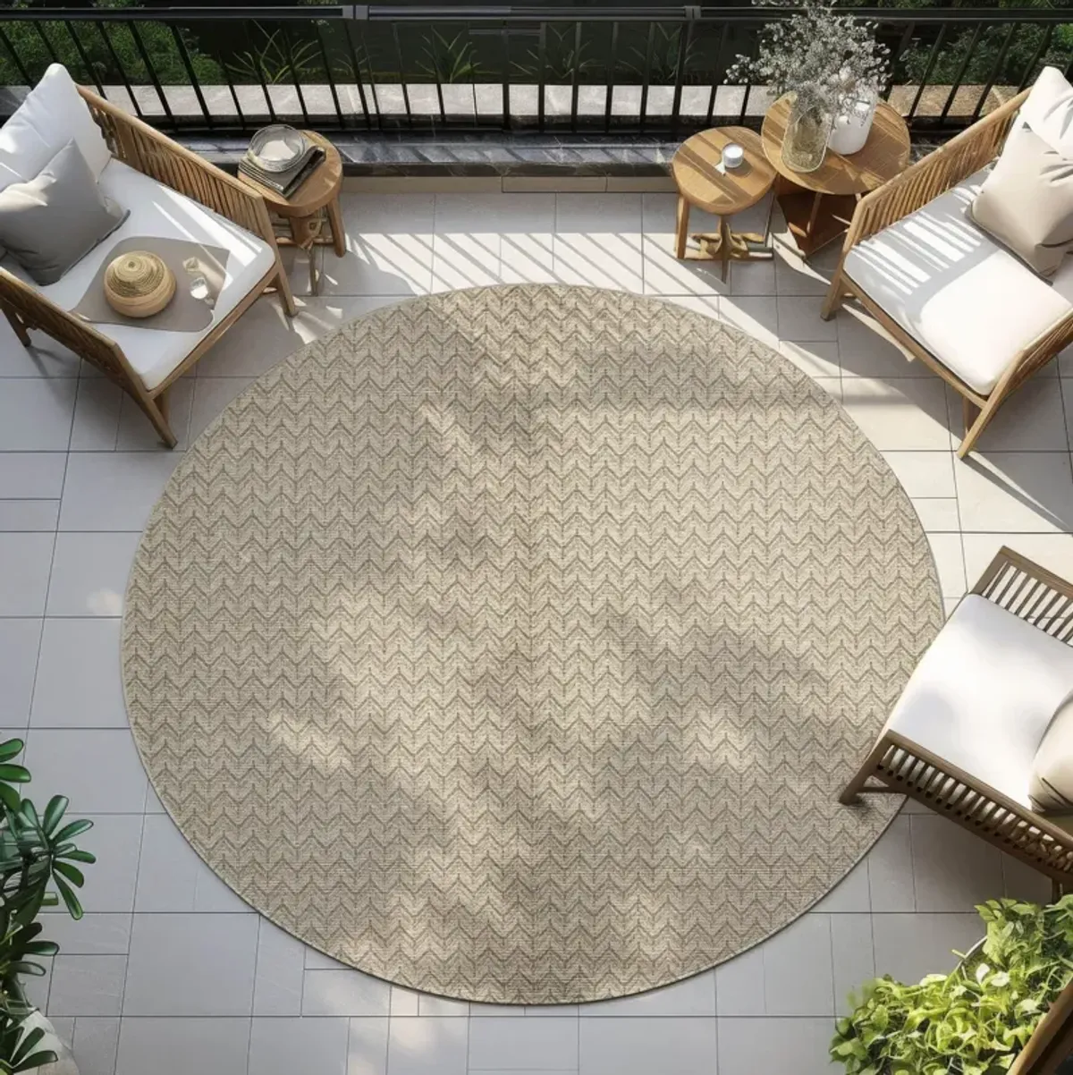 Bali Beige - 8 0  X 8 0  Round Area Rug