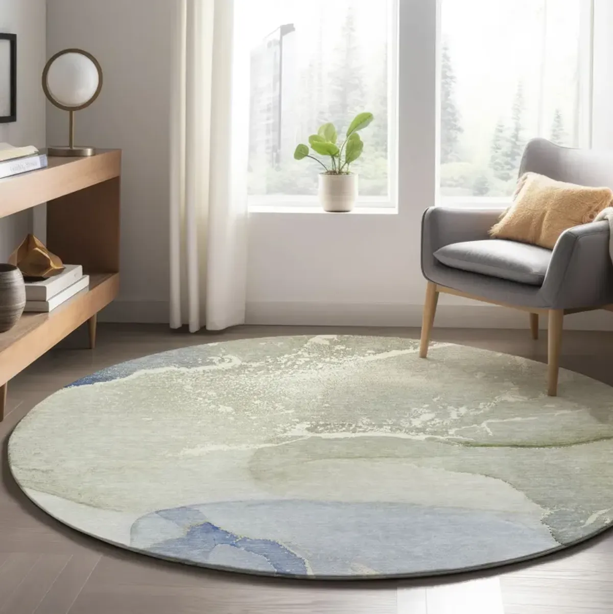 Odyssey Pearl - 8 0  X 8 0  Round Area Rug